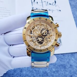 Replica BVLGARI 904l Stainless Steel Quartz Watch 45MM