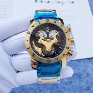 Replica BVLGARI 904l Stainless Steel Automatic Machine Watch 45MM